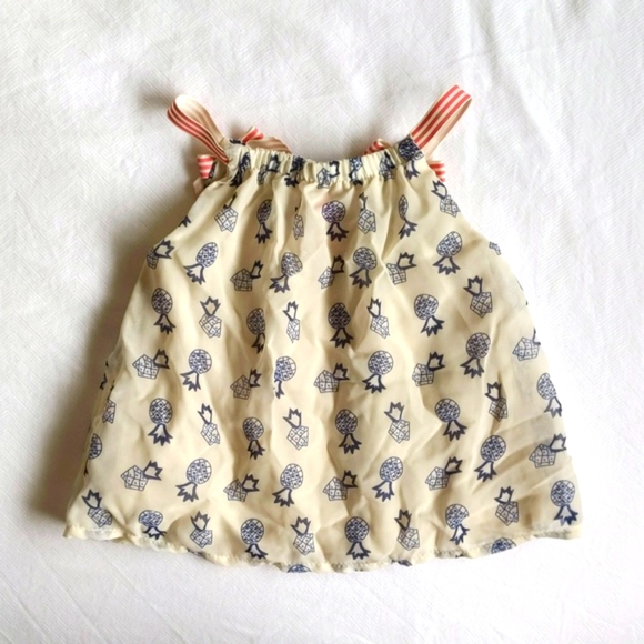 miniville pineapple print flowy summer tank top 6 months baby girl - Picture 5 of 5